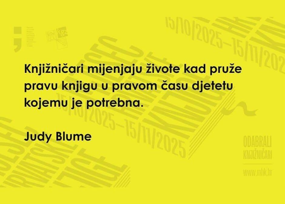 Naš Mjesec hrvatske knjige 15. listopada – 15. studenoga